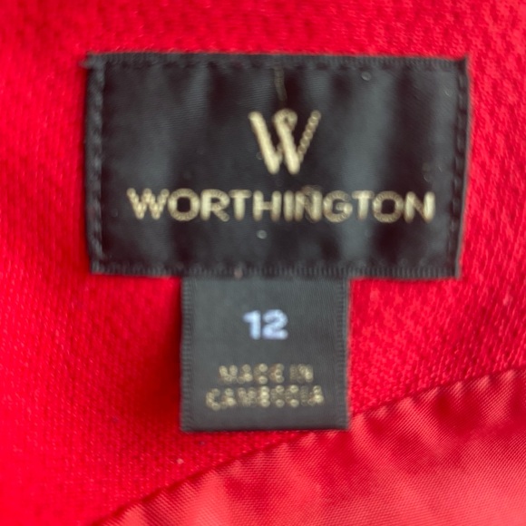Worthington size 12 fully lined red skirt - Picture 5 of 8